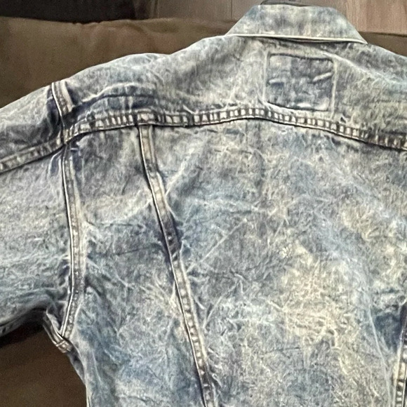 Vintage Levis Acid Wash Trucker Jean Jacket Grunge Made in USA SZ M 70507 0219 - Picture 5 of 8
